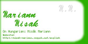 mariann misak business card