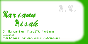 mariann misak business card